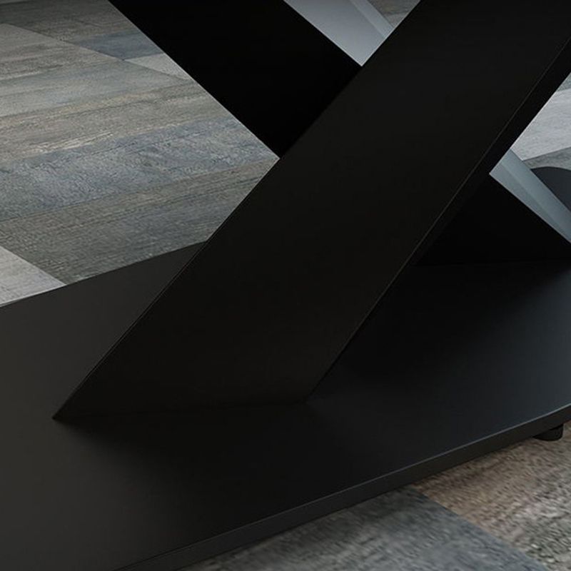 Contemporary Furniture Rectangle Stone Dining Room Table in Black