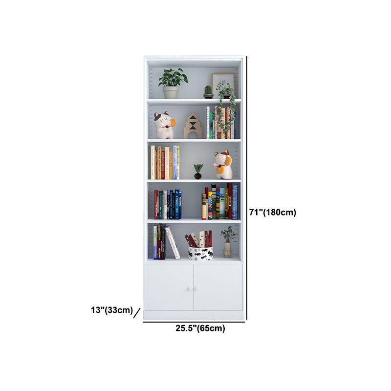 13" Wide Modern Bookshelf Closed Back Bookcase with Rectangular Shelves