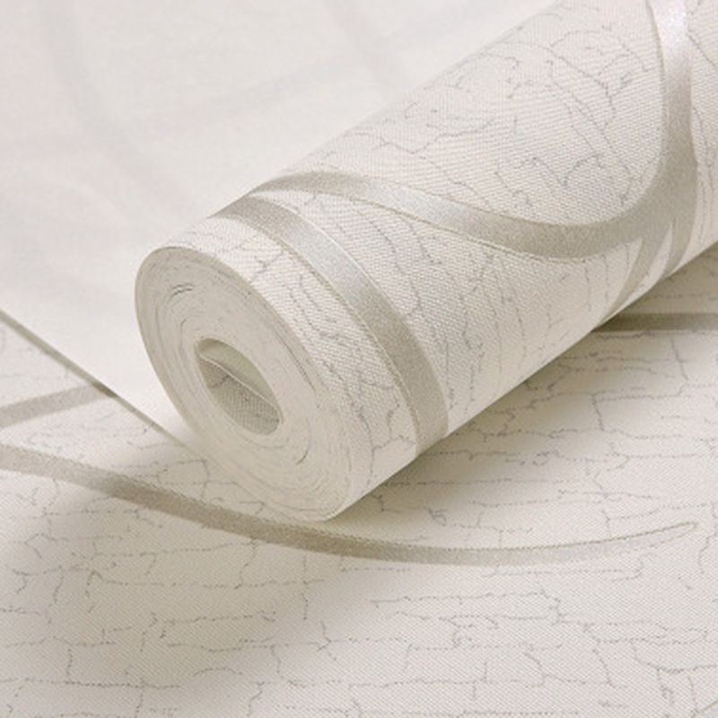 Pastel Color Stripe Wallpaper Roll Stain Resistant Wall Covering for Living Room