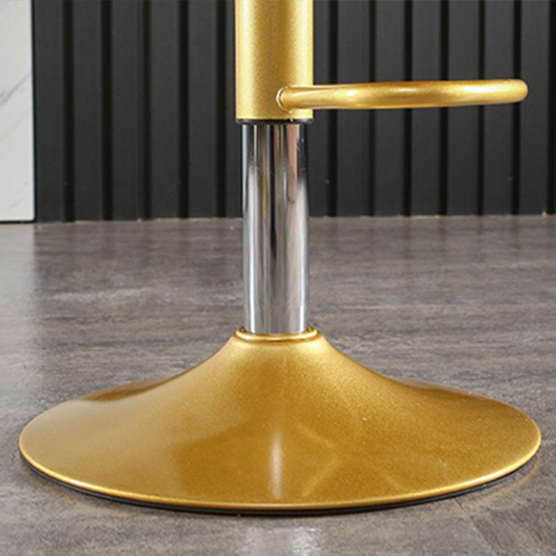 Taburete de bar ajustable Glam, taburete de bar con respaldo y reposapiés y giratorio
