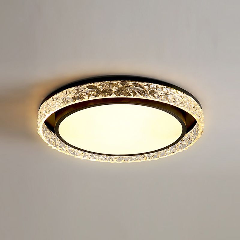 Scandinavische ronde plafondlamp LED kristal dichtbij plafondlamp voor slaapkamer