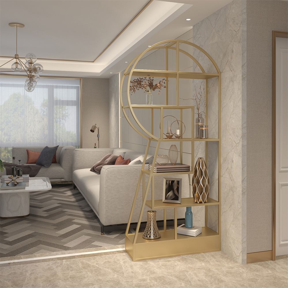 Urban Metal Etagere Bookshelf Vertical Open Bookcase for Home Office