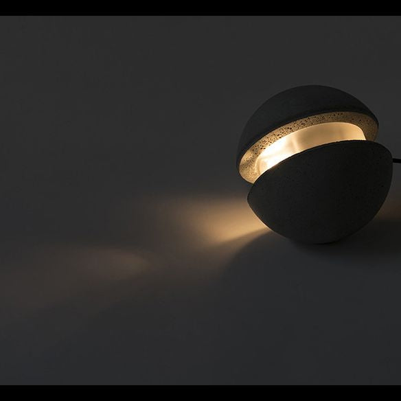 Creative LED Moon Hanging Light Fixtures Sphere Cement Hanging Lights for Indoor Decoration