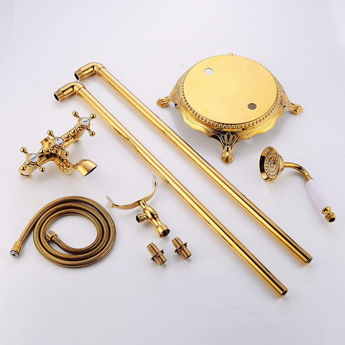 Floor Mounted Metal Freestanding Tub Filler High Arc Freestanding Tub Filler Trim