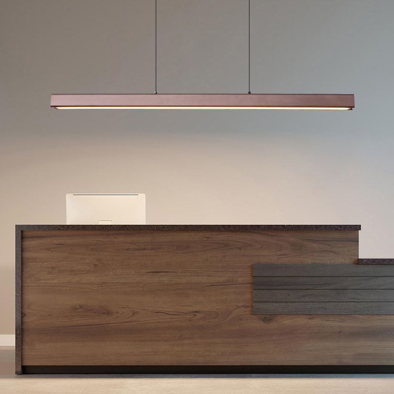 Caratteristico semplice moderno moderno a LED LED Isola sospesa a sospensione per ufficio sala da pranzo