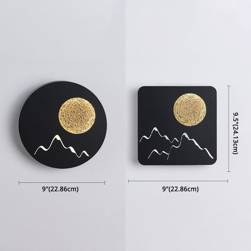 LED BEDBADE Decoratie Wandbevestiging Lamp Cirkelvorm Lunar Eclipse Wandverlichting