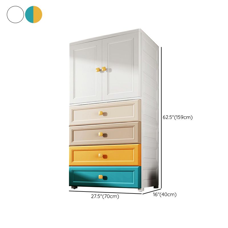 Plastic Wardrobe Cabinet Contemporary Wardrobe Armoire with Legs