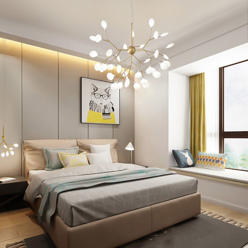 Chandelier de la branche lustre moderne Lumière de lustre en or pour le salon