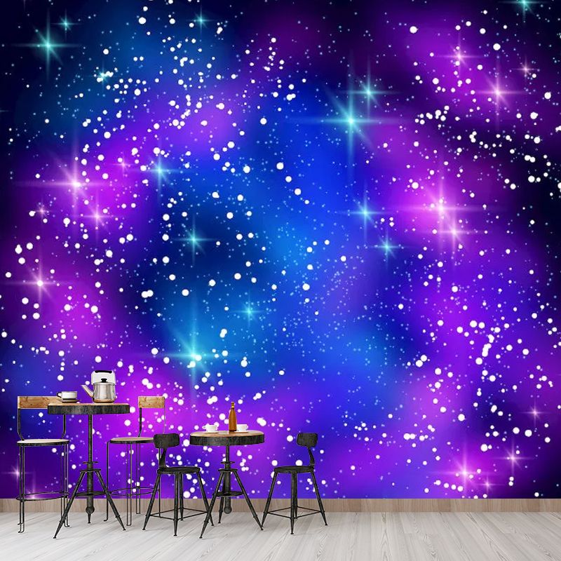 Waterproof Galaxy Wall Mural Decal Non-Woven Fabric Simple Wall Covering for Ceiling