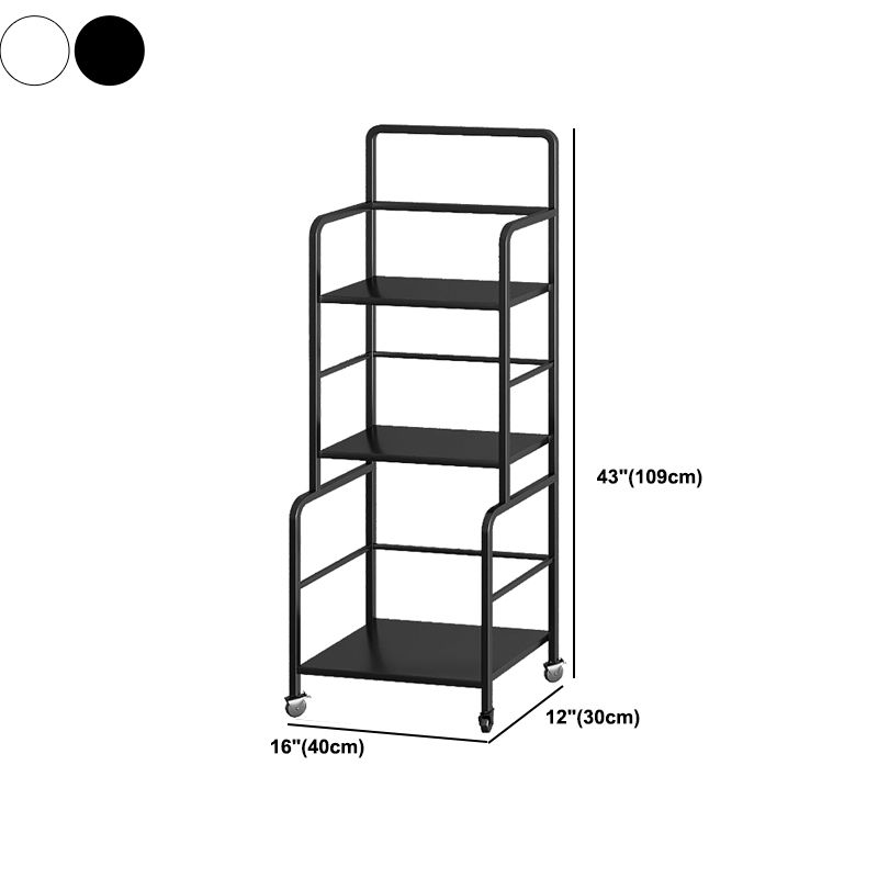 Etagere Iron Bookshelf Open Back Modern Bookcase With Rectangular Shelves