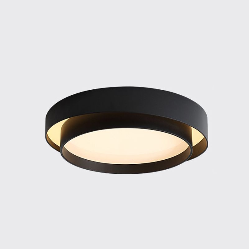 Lacquered Iron LED Ceiling Light in Modern Minimalist Style Acrylic Circular Flush Mount