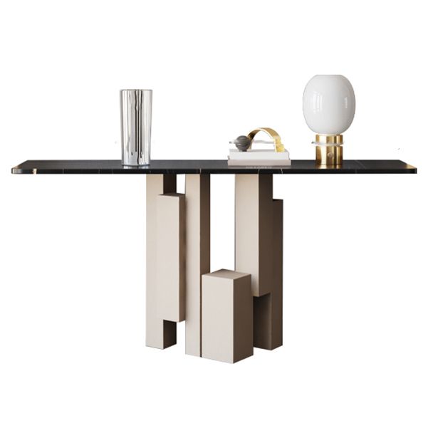 Stone Modern Console Table 1 Shelf 13.78" Wide Accent Table for Hall