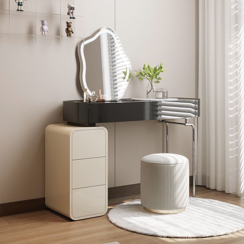 Wooden Make-up Vanity Black Makeup Vanity Desk Table with Drawer