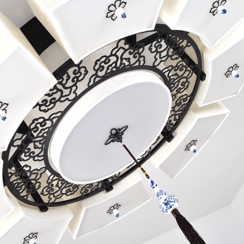 Cercle traditionnel Clôture de l'ébullition Tissu plafond Fixation du plafond de plafond pour la chambre à coucher