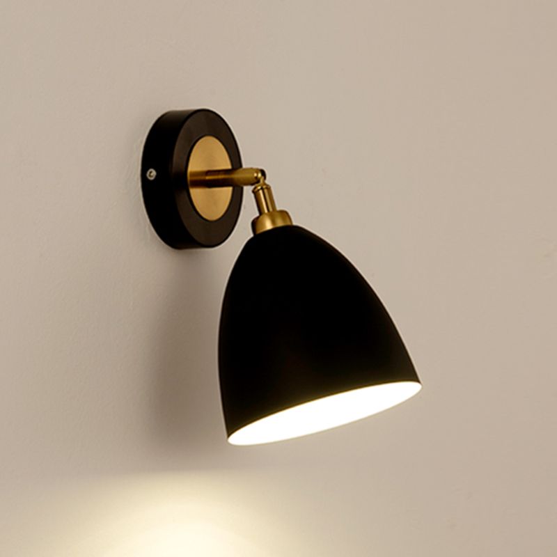 Nordic Style Iron Wall Light Cone Shape Adjustable Wall Lamp for Living Room