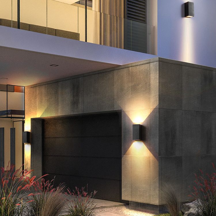 Minimalismo in alluminio esterno Sconcetto a 2 luci a 2 luci a parete montata