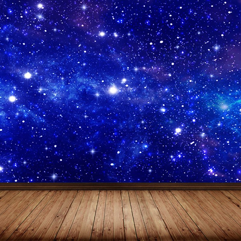 Modern Constellations Mural Decal Blue Decorative Wall Covering for Girls Bedroom