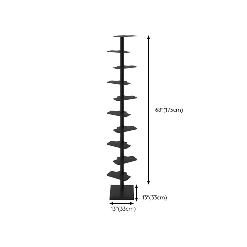 Corner Shelf Bookcase Modern Style Metal Multi Tiers Bookcase