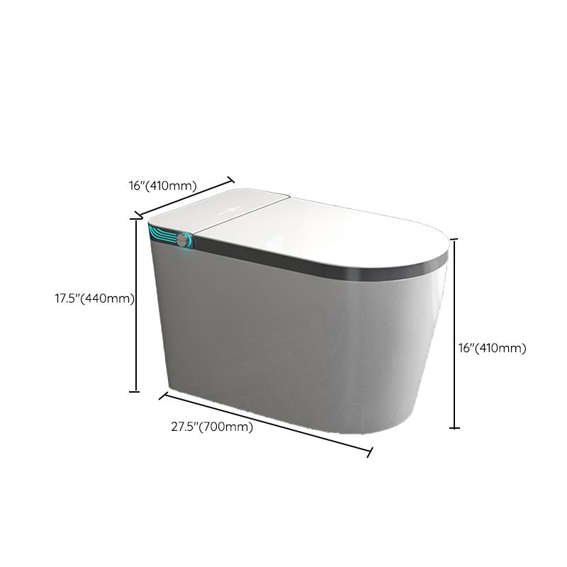 Contemporary Siphon Jet Flush Toilet 1-Piece Toilet Bowl for Bathroom