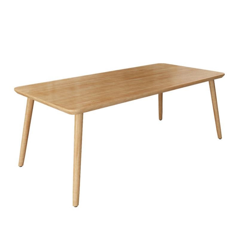 Comedor sencilla mesa de comedor rectangular de madera maciza con base de 4 patas