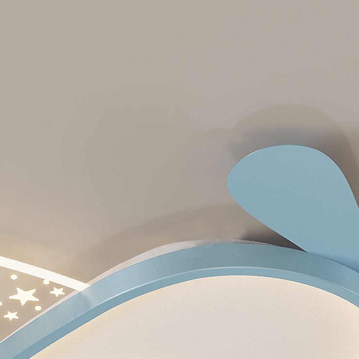 Plane Shape Metal Flush Ceiling Light Kid Style 6 Lights Flush Ceiling Light Fixtures