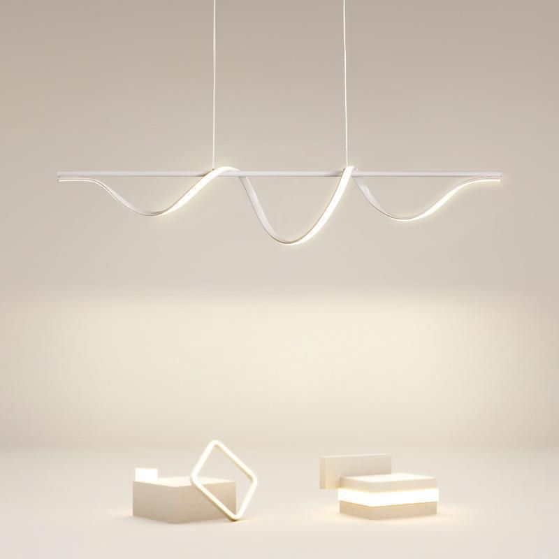 White Kitchen Island Lighting Modernism LED Ceiling Light for Hallway