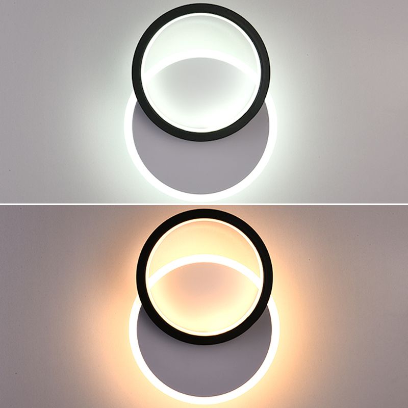 Luce murale a forma geometrica minimalista Luce a LED SCONCE LED in bianco nero in bianco