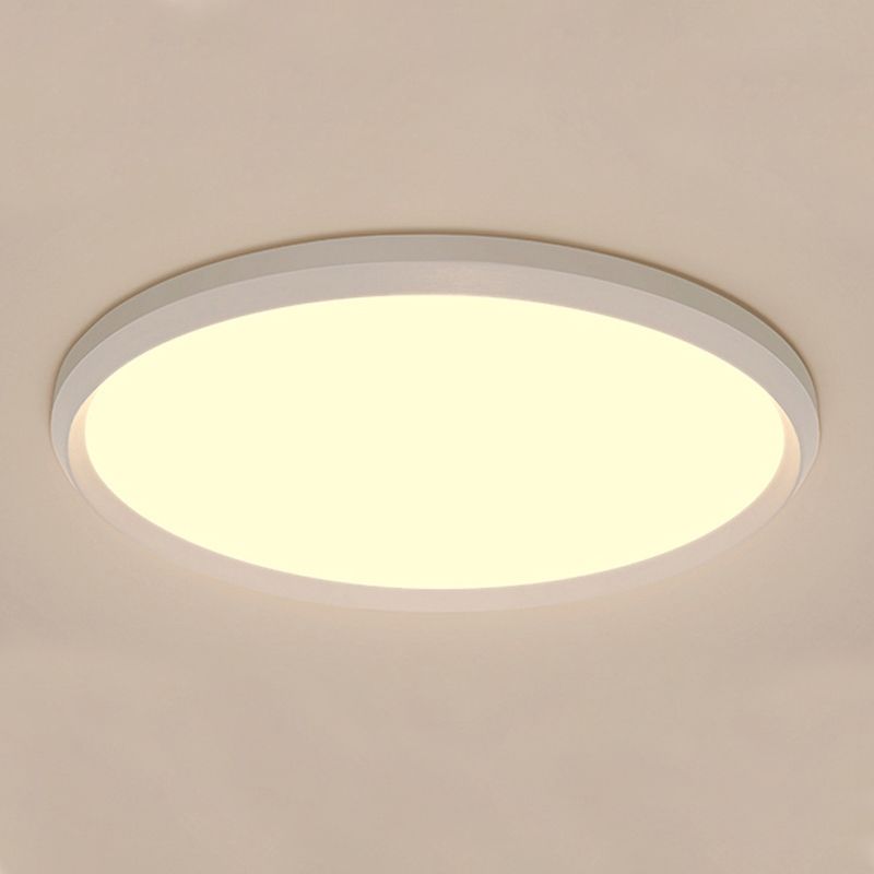 Plafonnier LED concis et moderne, montage circulaire en aluminium avec abat-jour en acrylique