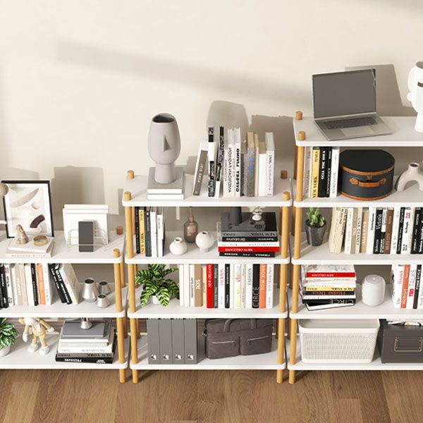 Modern Solid Wood Bookshelf Etagere Open Shelf Vertical Bookcase