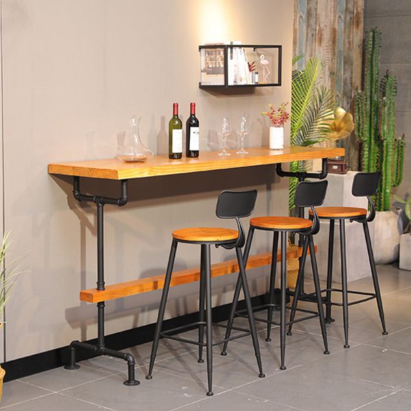 Solid Wood Bar Table Set Modern Rectangle 1/2/7 Pieces Counter Table