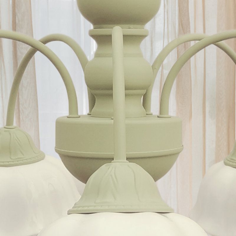 White Glass Hanging Pendant Lights Modern Hanging Lamps for Dining Room