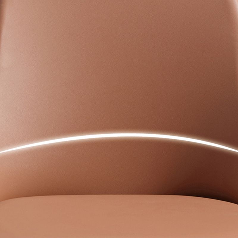 Faux Leather Dining Chairs Industrial Parsons Armless Side Chair