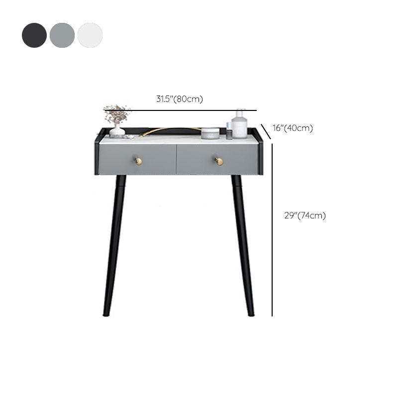 Modern 28.9 " Height 1- Drawer Slate Top Table Makeup Vanity
