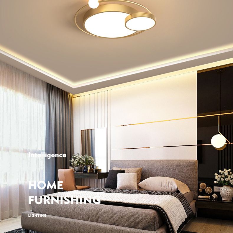 Scandinavische stijl slaapkamer LED-verlichtingsarmatuur 3-lichts creatieve ronde huis decoratieve plafondlamp