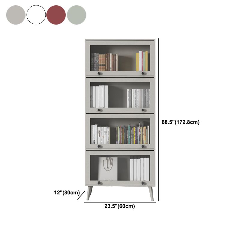 Closed Metal Bookcase Nordic Minimalist Home Living Room Bedroom Bookshelf
