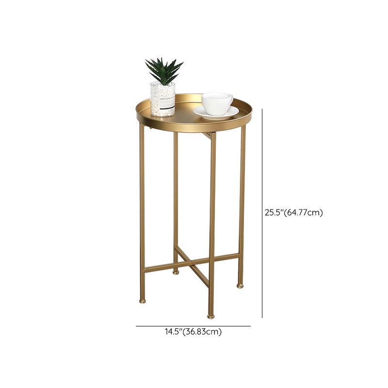 Round Shape Sofa Side Accent Table Tray Top Modernistic Bedroom End Table
