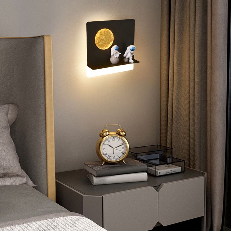 Modern Style Geometry Shape Wall Sconce Metal 1 Light Sconce Lighting for Bedroom