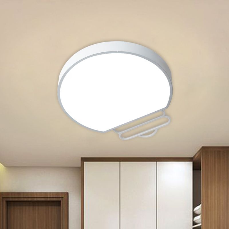 Noordse LED -spoelverlichting met acryl tint wit/groen/grijze bolvorm plafond gemonteerde lamp