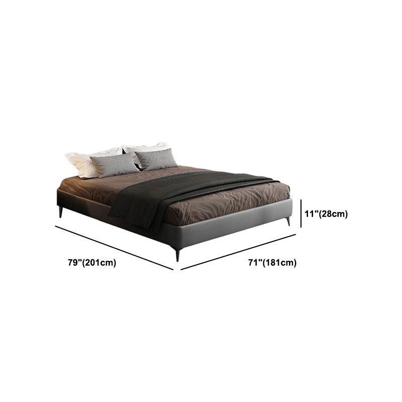 Modern Wood and Upholstered Platform Bed Frame Mattress Included Bed