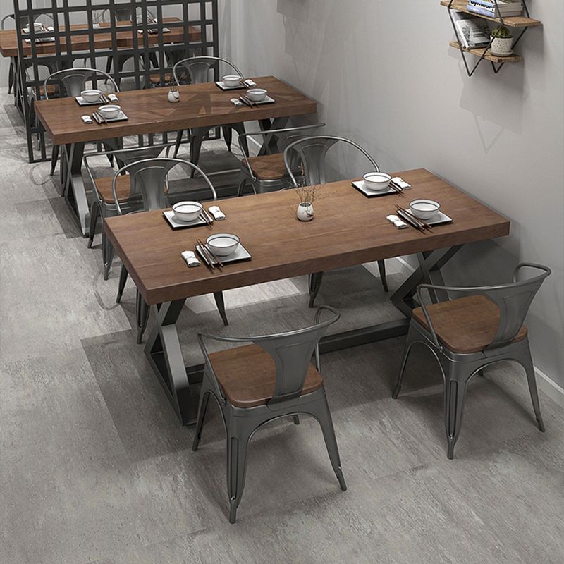 Modern Rectangle Dining Table Set 1/2/5 Pcs Solid Wood Dining Table and Chairs