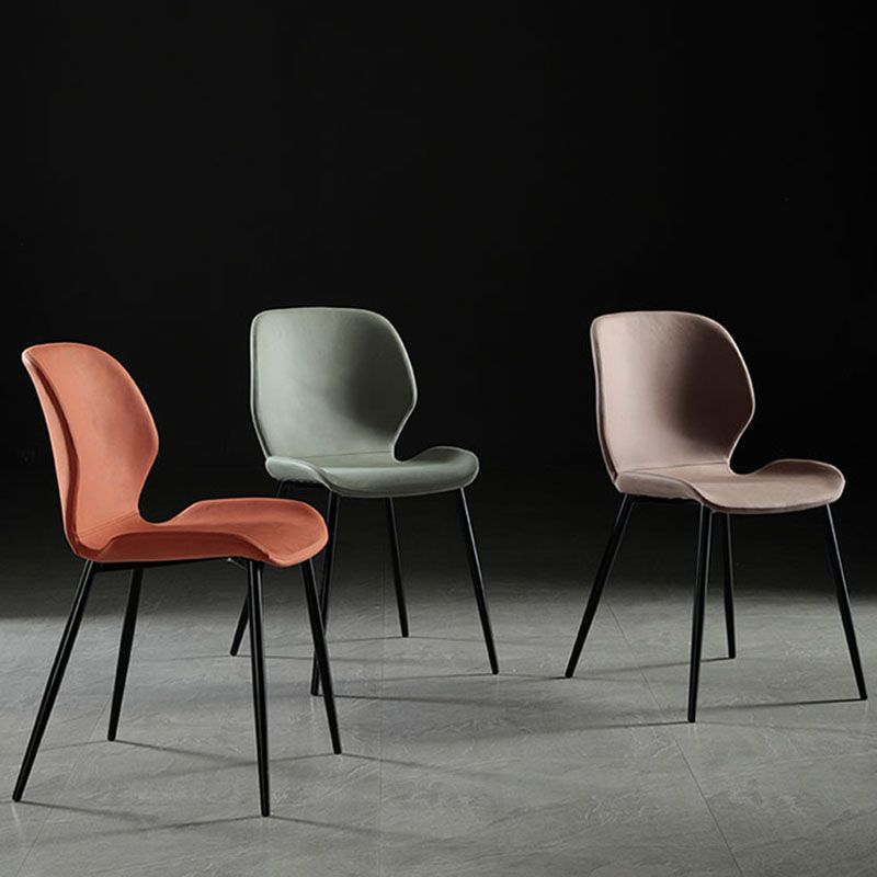 Moderne stijl keuken metalen eetstoelen wingback dineren armloze zijstoelen