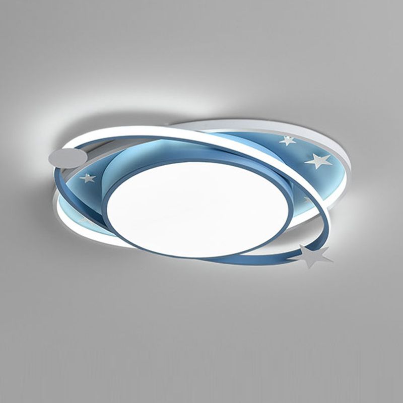 Eigentijdse LED-plafondlamp acryl kap kinderkamer inbouwlamp
