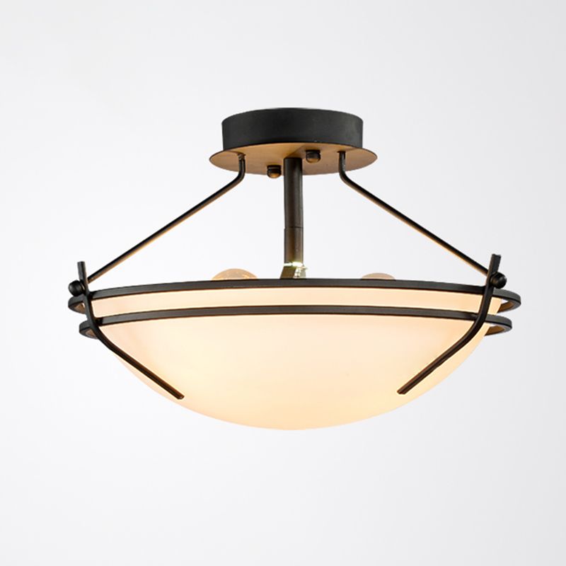 Plafonnier simple moderne semi-encastré pour salon