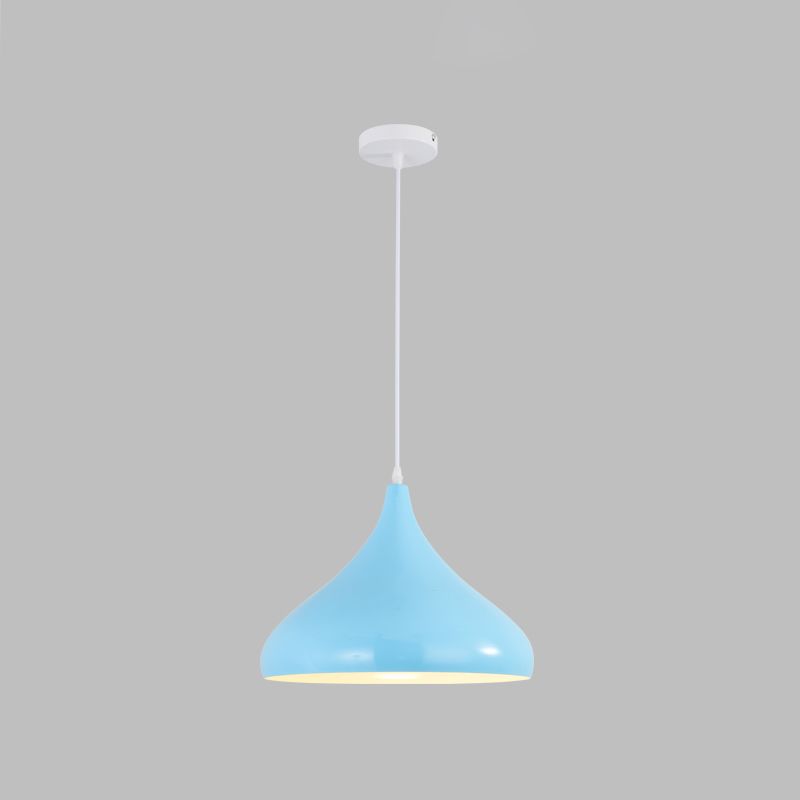 Macaron Matel hängend hängendes Licht, nordischer Tränenschatten 1-Licht-Anhängerbeleuchtung