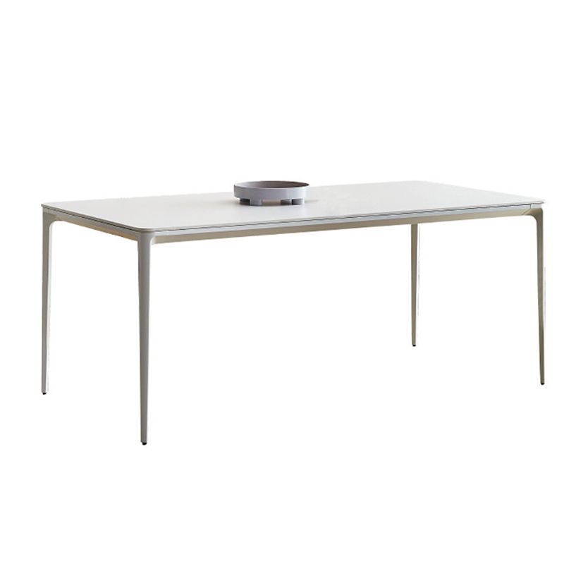 Modern Style 1/2/5/7 Pieces Dining Chairs Set Rectangle Stone Furniture in White