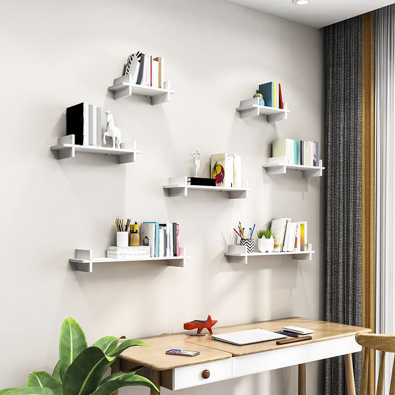 Contemporary Floating Bookshelf 5.9"H Manufactured Wood Bookcase
