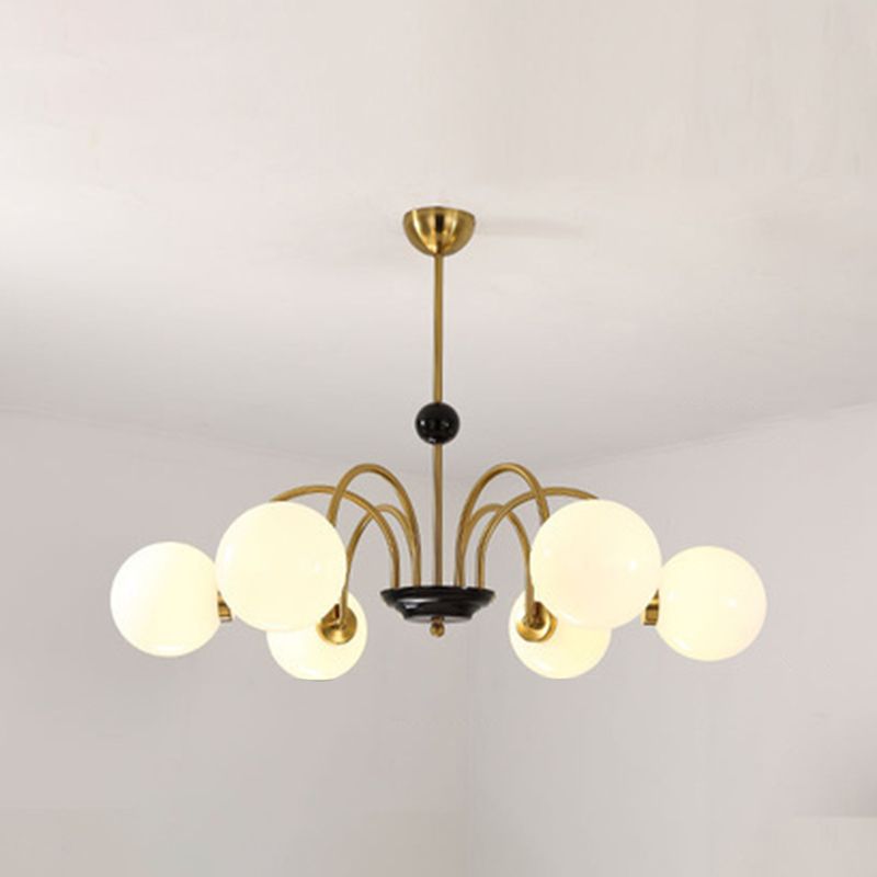 Lámpara de colgante de luz de vidrio de estilo esférico de forma moderna para comedor para comedor