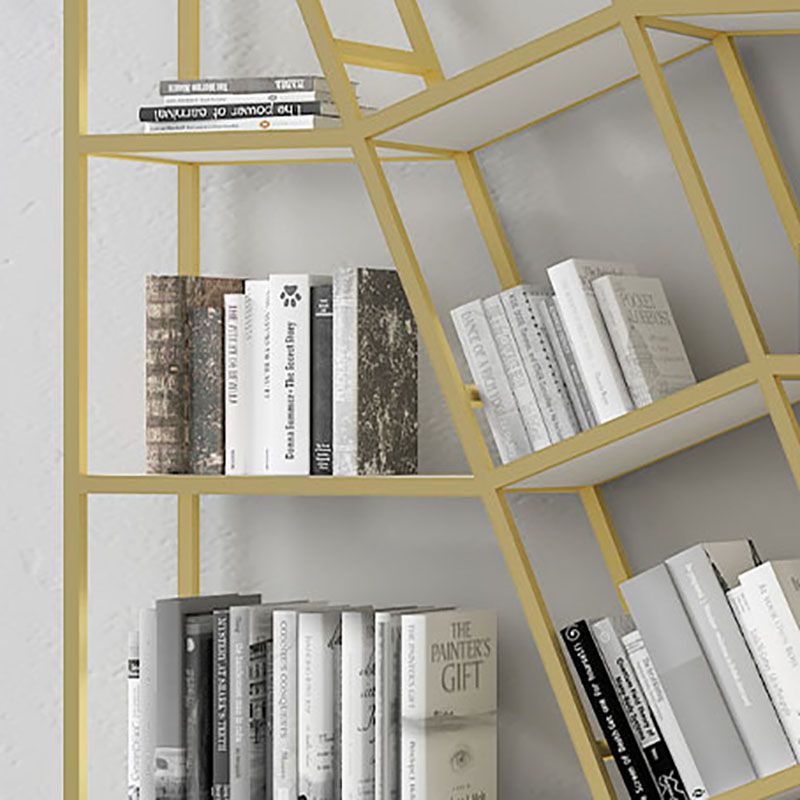 11.81 "W Bookcase Glam Style Open Back Bookcase per Study Room Home Office