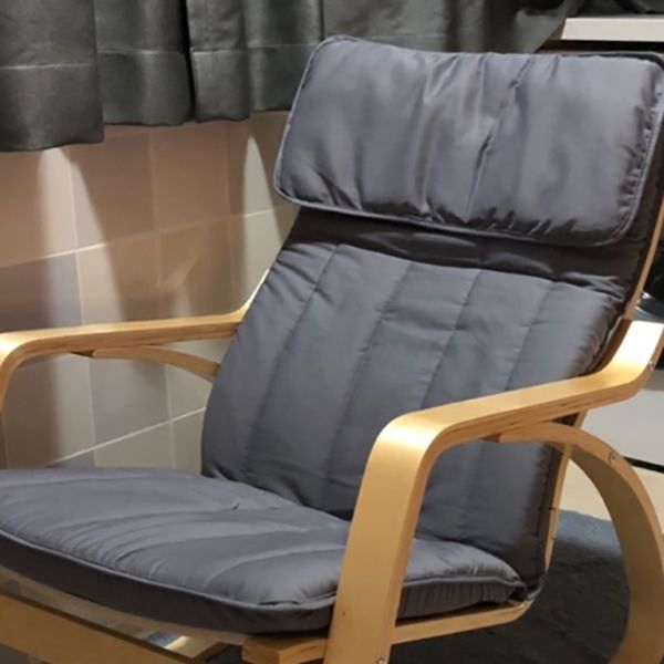 Contemporary Rocking Chair Birch Upholstered Solid Color Indoor Rocking Chair