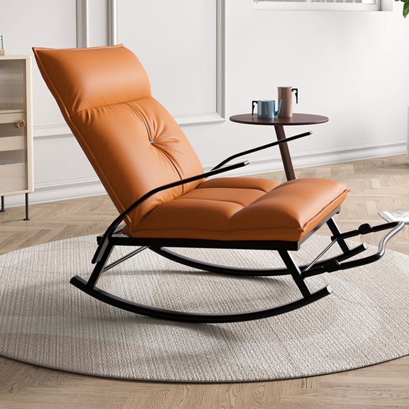 Modern Rocker Chair Metal Frame Doll Cotton Cushion Spindle Rocker Chair for Living Room